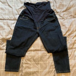 Maternity skinny jeans, dark wash, Medium Long